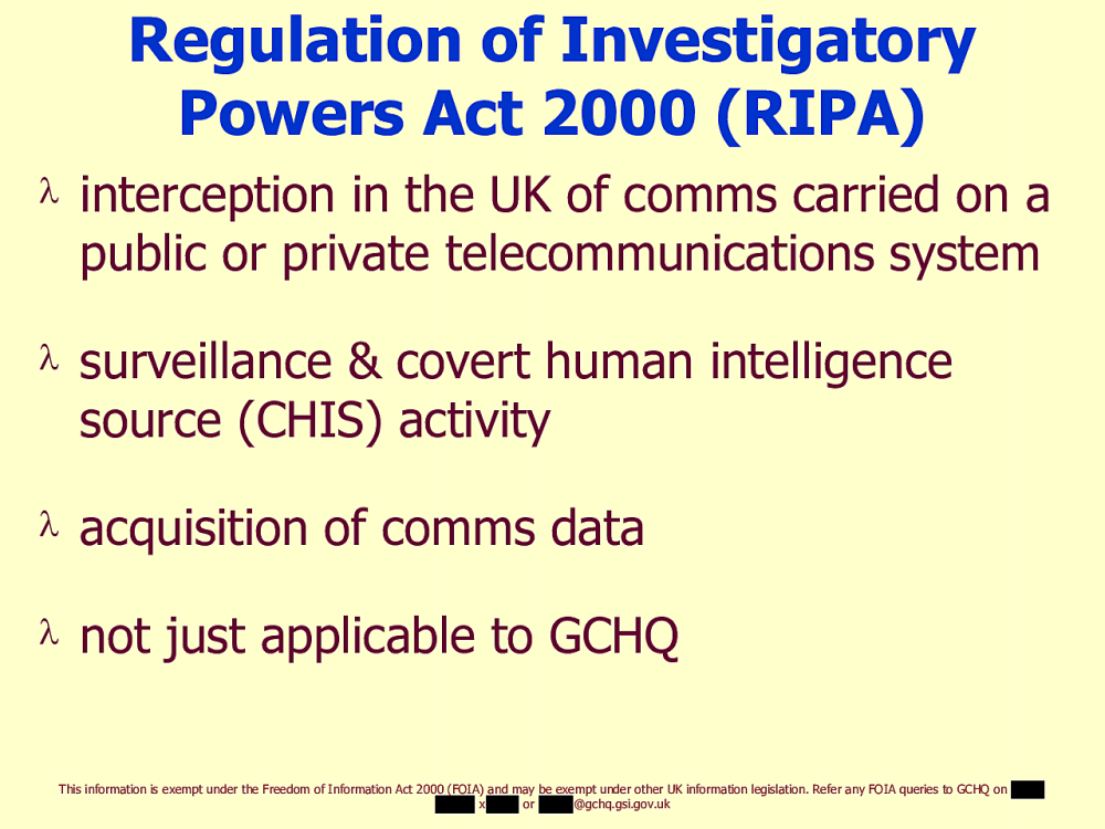 Page 12 from Operational Legalities – GCHQ Powerpoint Presentation