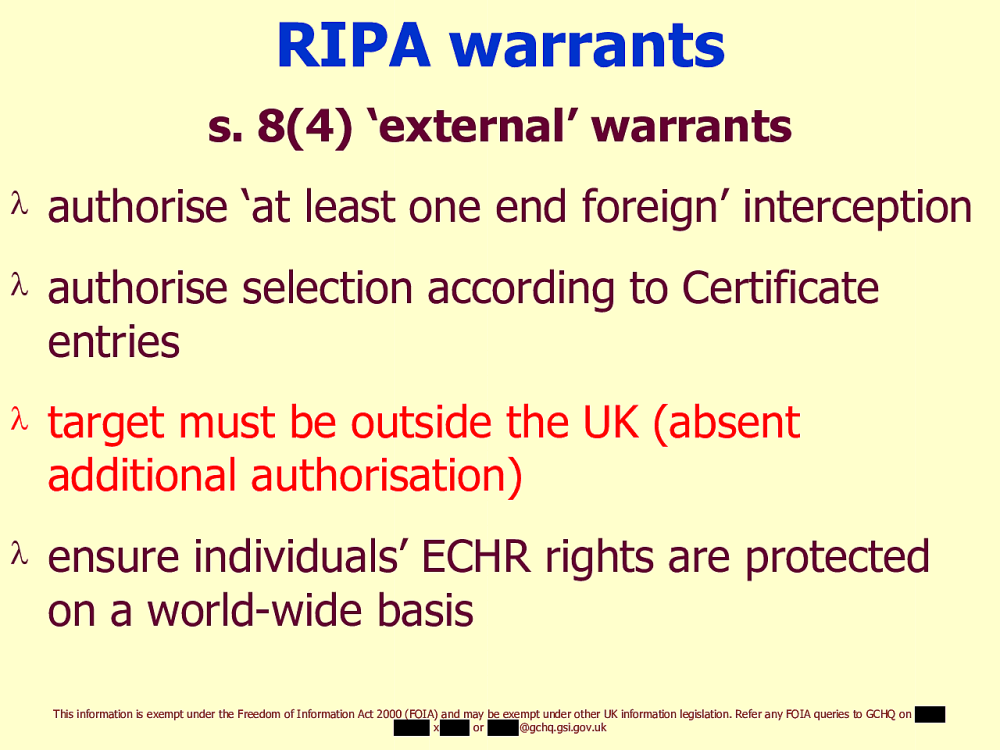 Page 13 from Operational Legalities – GCHQ Powerpoint Presentation