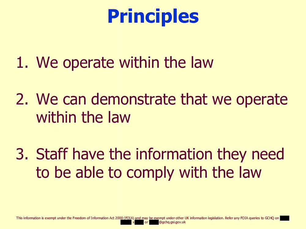 Page 22 from Operational Legalities – GCHQ Powerpoint Presentation