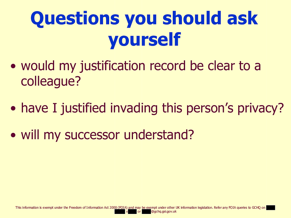 Page 37 from Operational Legalities – GCHQ Powerpoint Presentation