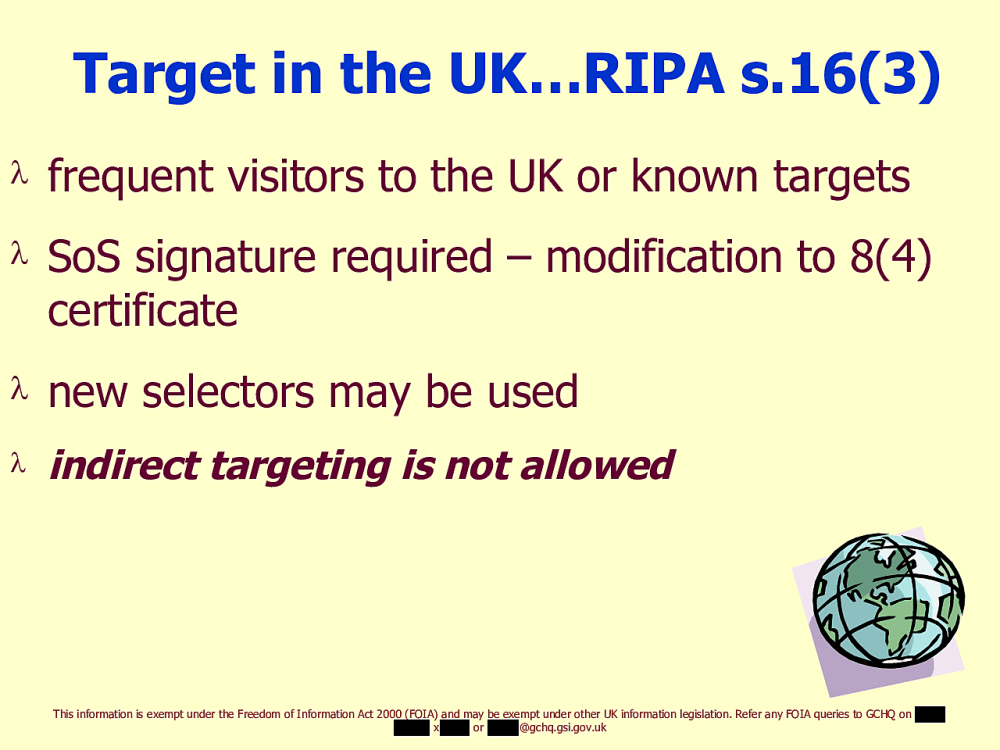 Page 45 from Operational Legalities – GCHQ Powerpoint Presentation