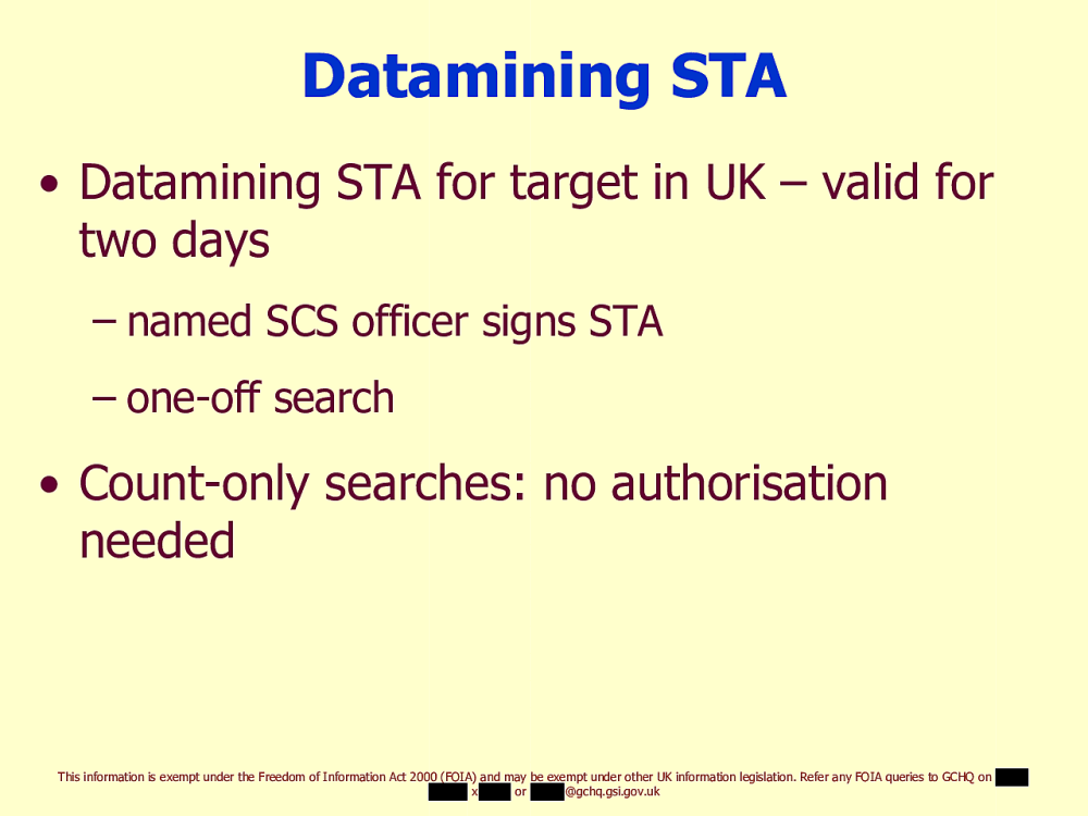 Page 48 from Operational Legalities – GCHQ Powerpoint Presentation