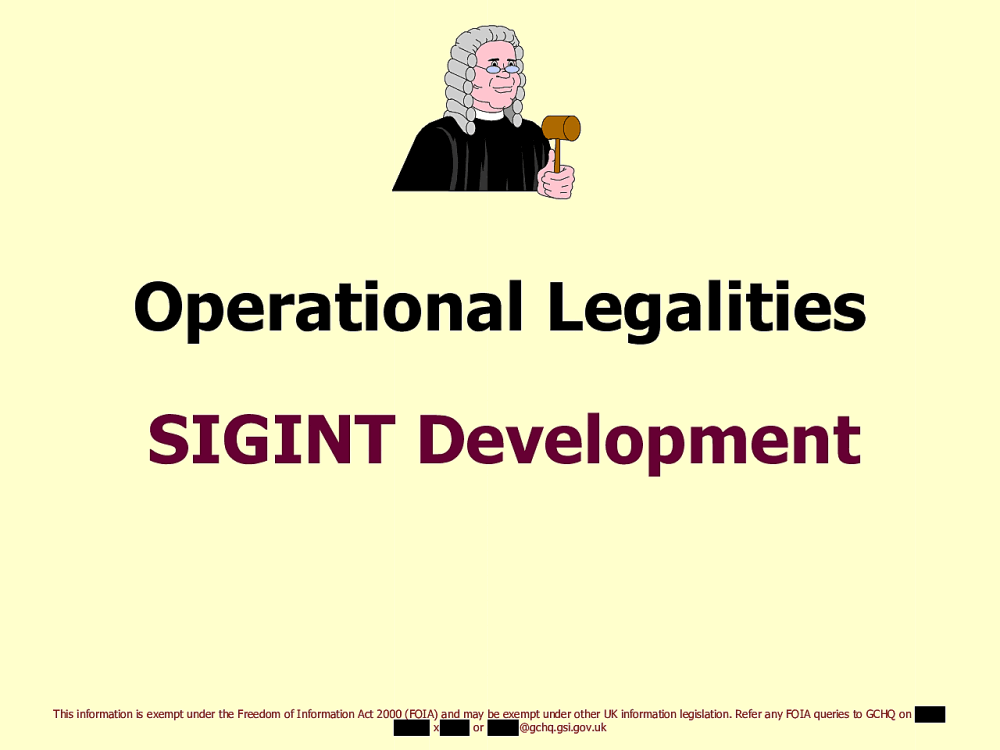 Page 51 from Operational Legalities – GCHQ Powerpoint Presentation