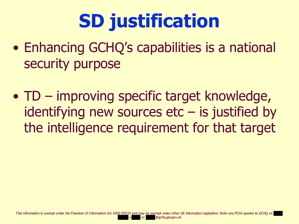 Page 52 from Operational Legalities – GCHQ Powerpoint Presentation