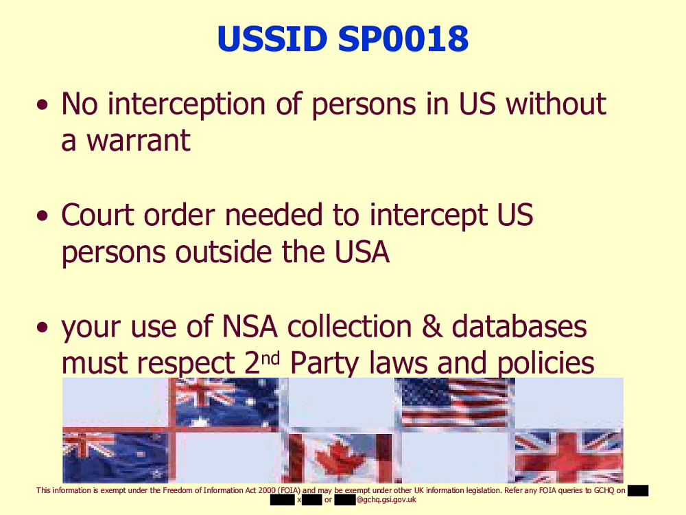 Page 61 from Operational Legalities – GCHQ Powerpoint Presentation