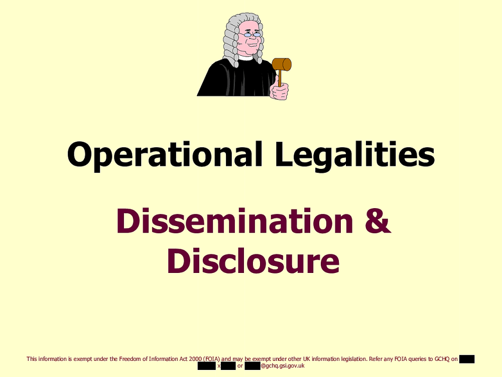 Page 62 from Operational Legalities – GCHQ Powerpoint Presentation