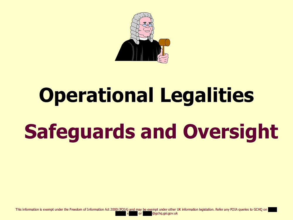 Page 66 from Operational Legalities – GCHQ Powerpoint Presentation