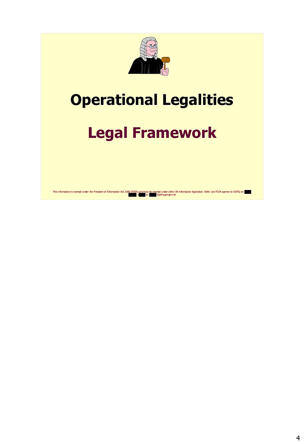 Page 82 from Operational Legalities – GCHQ Powerpoint Presentation