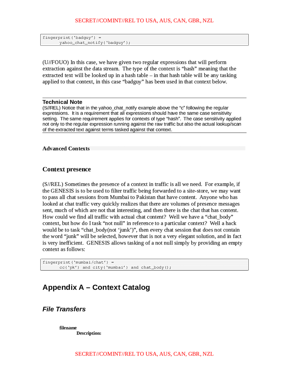 Page 4 from Guide to Using Contexts in XKS Fingerprints