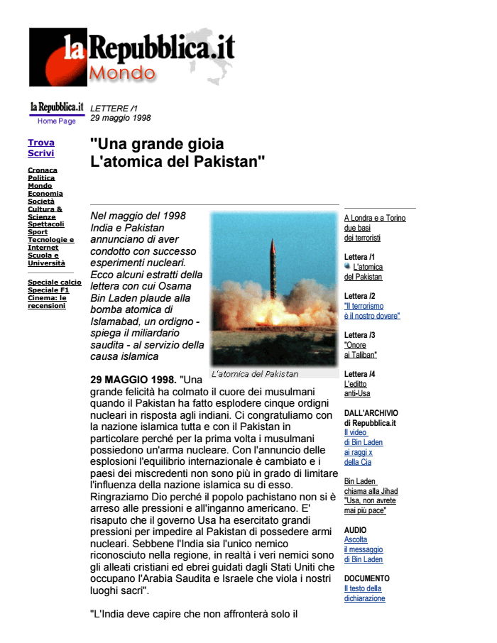 Page 2 of 1998 05 29 - Bin Ladin Congratulates Pakistan on acquiring nuclear weapons (English)
