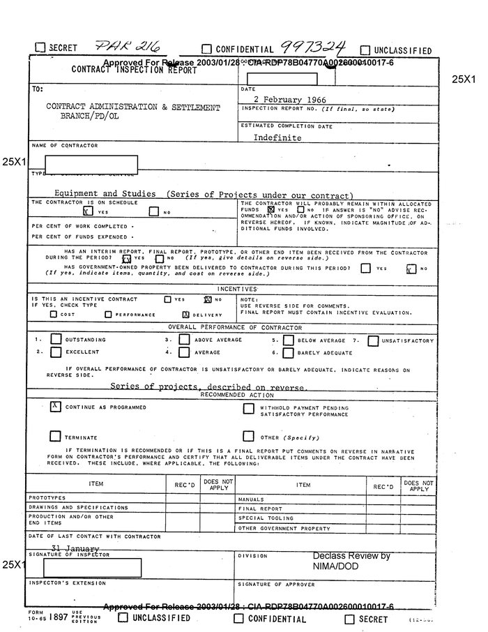 CONTRACT INSPECTION REPORT - DocumentCloud