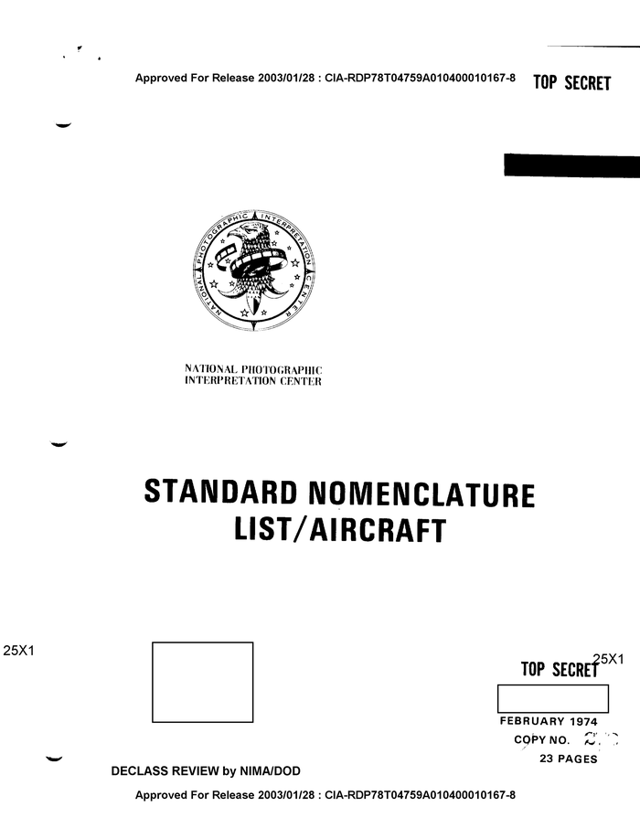 STANDARD NOMENCLATURE LIST/AIRCRAFT - DocumentCloud