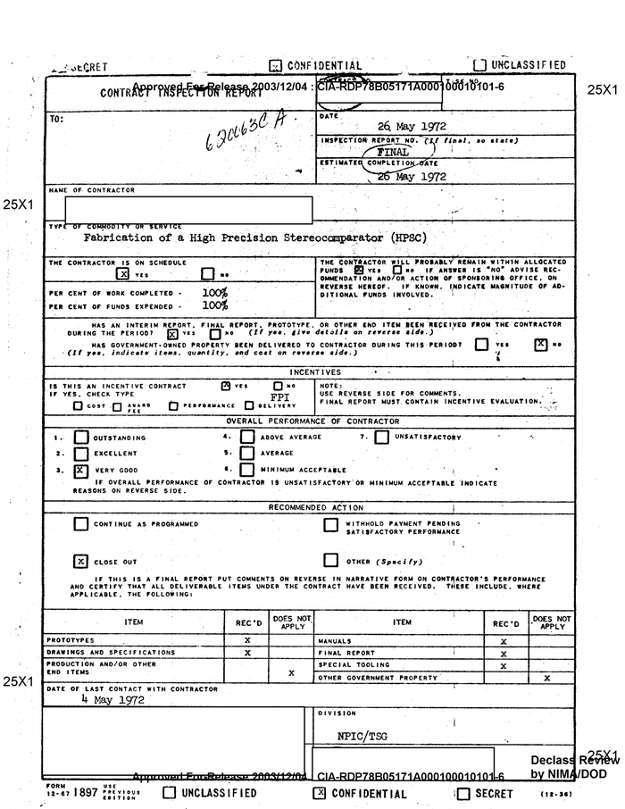 CONTRACT INSPECTION REPORT - DocumentCloud