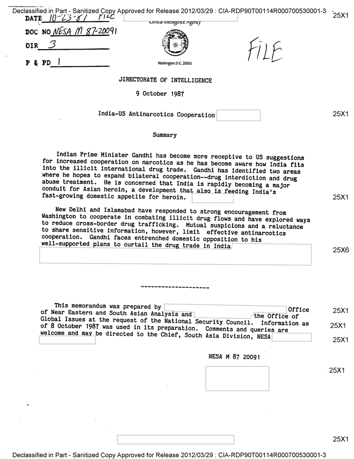 INDIA-US ANTINARCOTICS COOPERATION - DocumentCloud