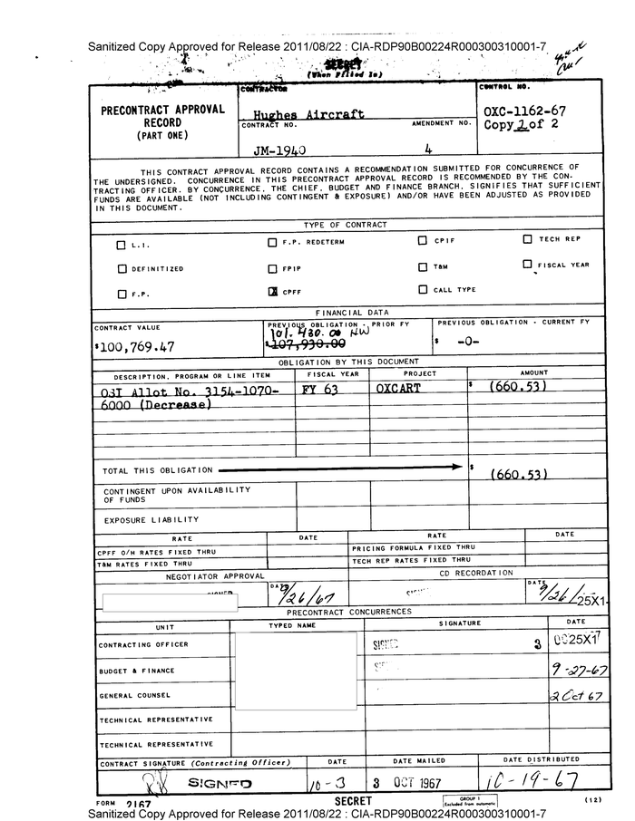 Precontract Approval Record - Documentcloud