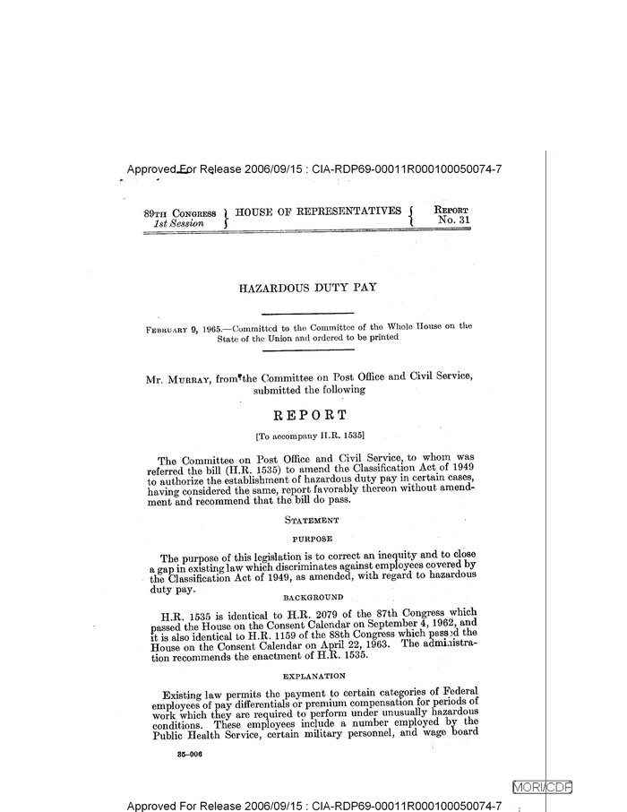 hazardous duty pay meaning