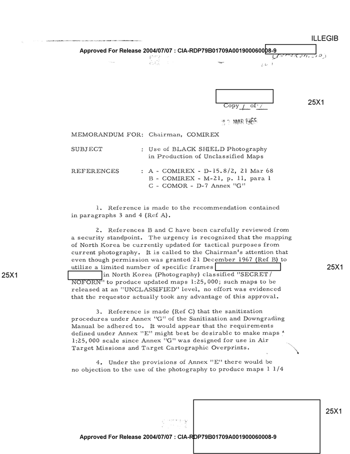 USE OF BLACK SHIELD PHOTOGRAPHY IN PRODUCTION OF UNCLASSIFIED MAPS ...