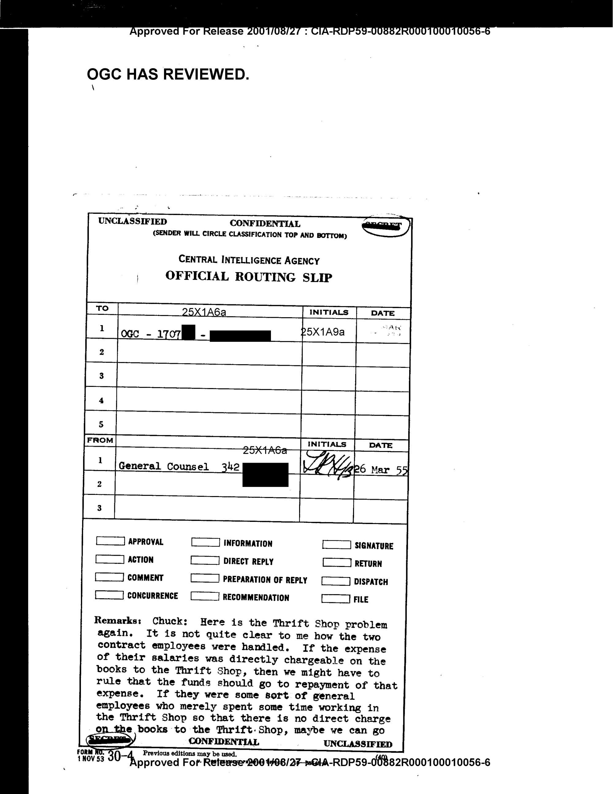 Official Routing Slip Documentcloud