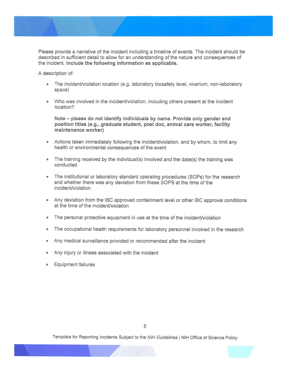 Page 9 from Chikungunya Lab Infection Report to NIH