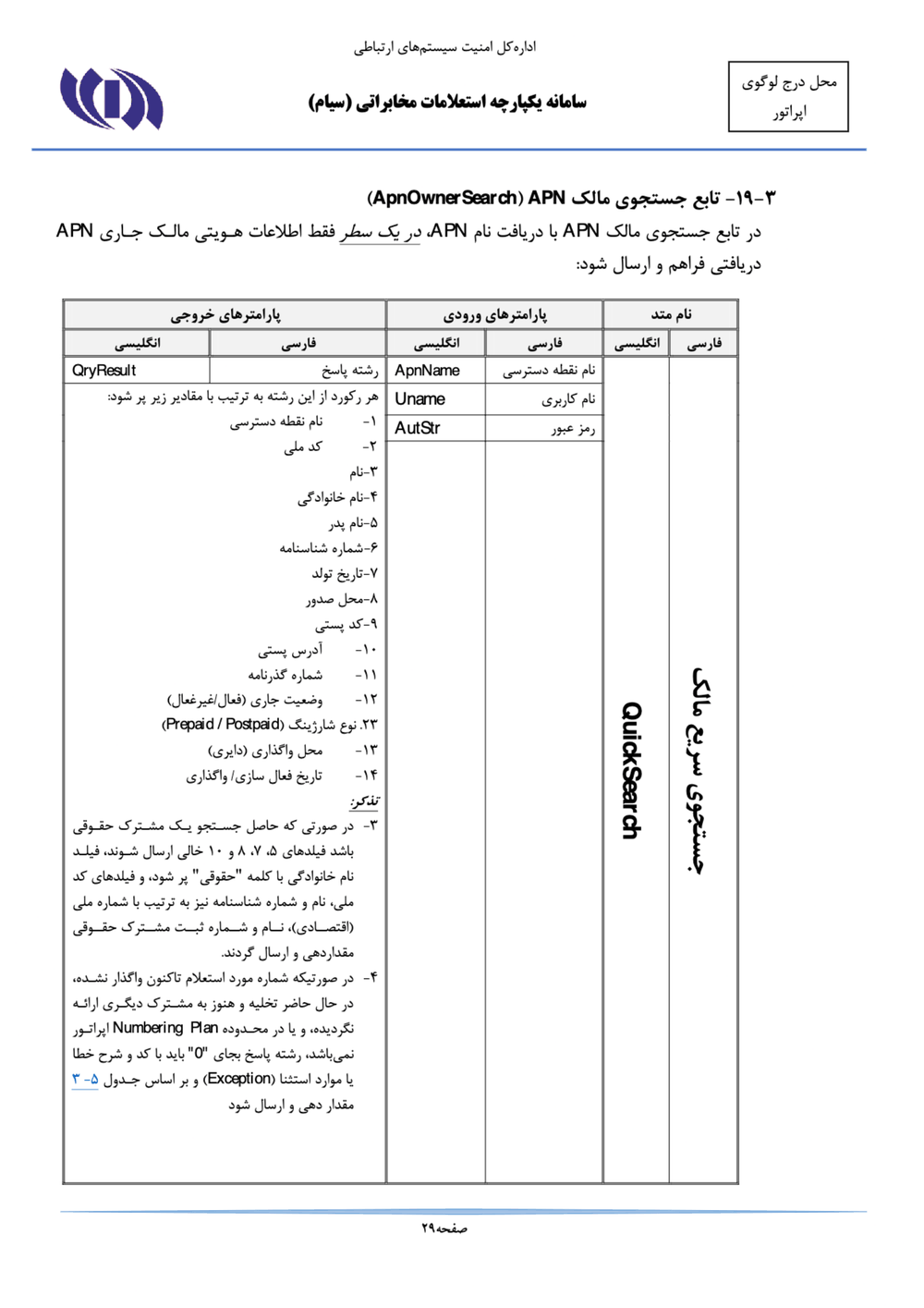Page 29 from Iran’s SIAM Manual in Persian for Tracking and Controlling Mobile Phones