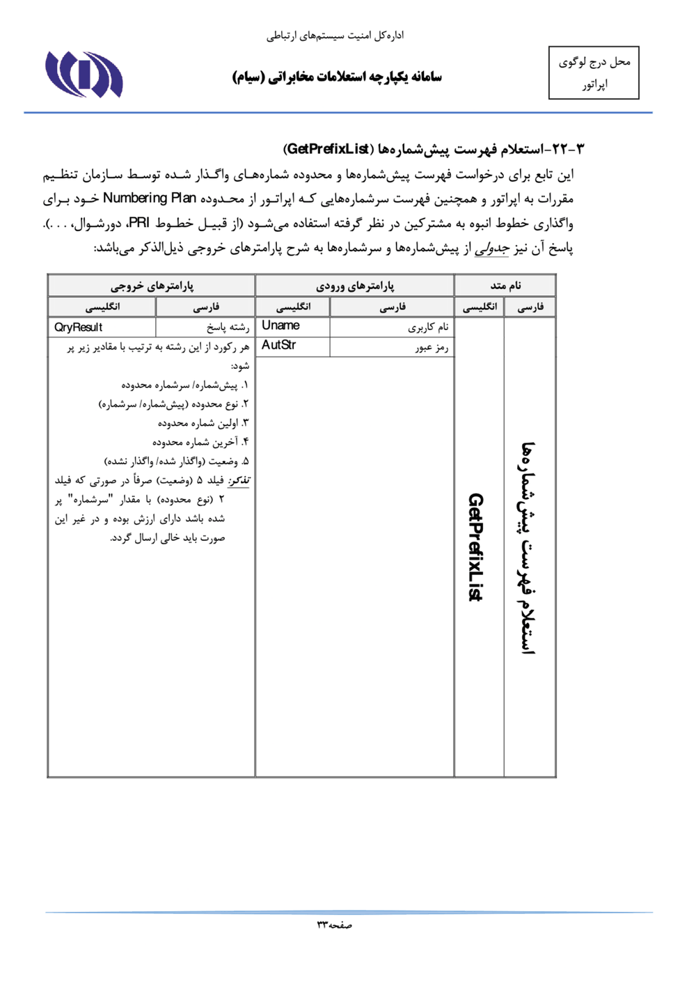 Page 33 from Iran’s SIAM Manual in Persian for Tracking and Controlling Mobile Phones