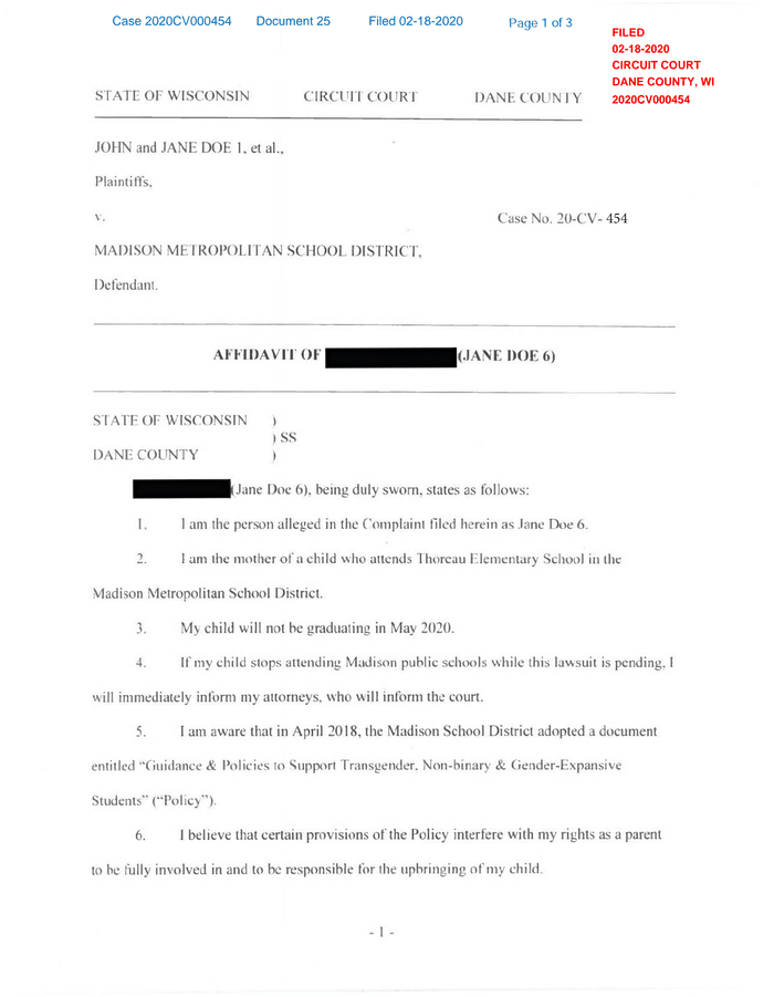 Affidavit of Jane Doe 6 - DocumentCloud