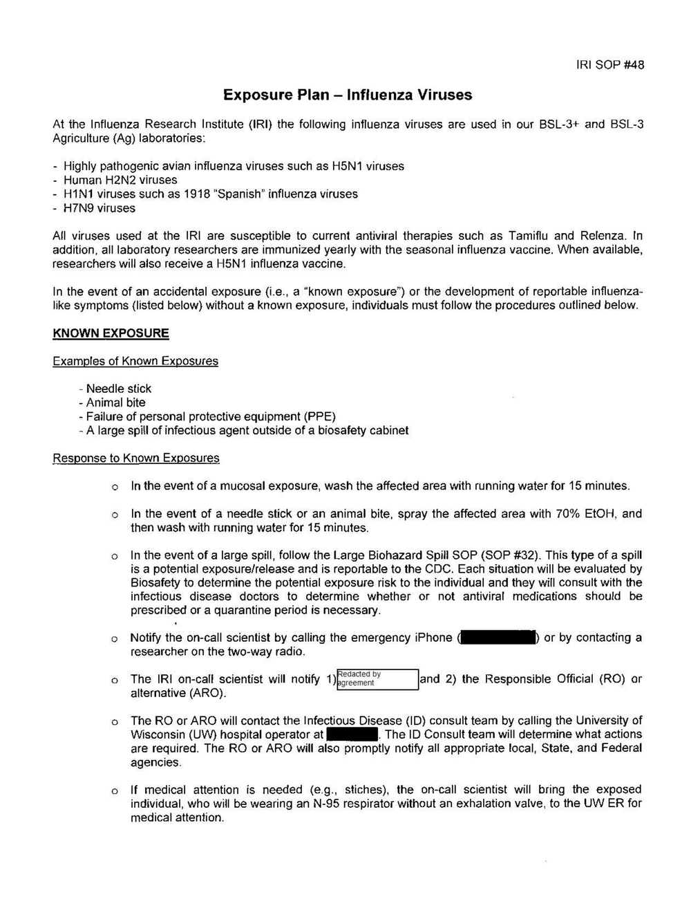 Page 43 from UW Madison Lab Accident Reports to NIH