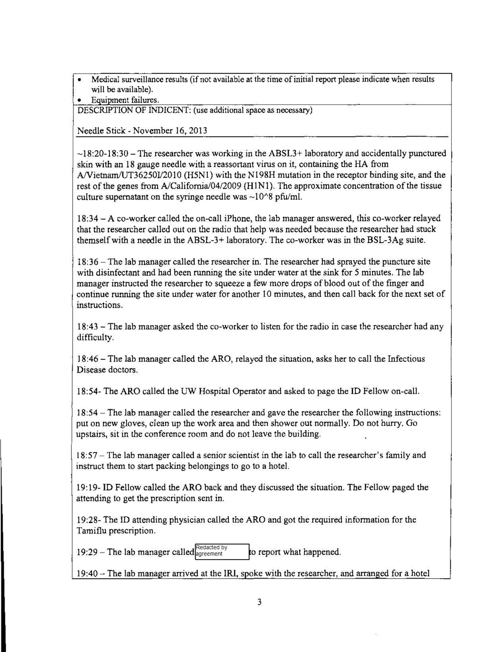 Page 75 from UW Madison Lab Accident Reports to NIH