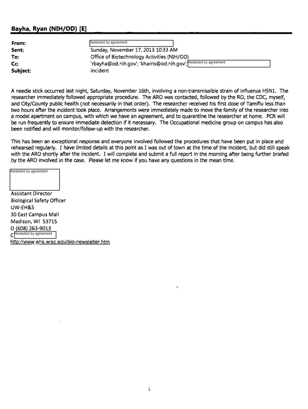 Page 78 from UW Madison Lab Accident Reports to NIH