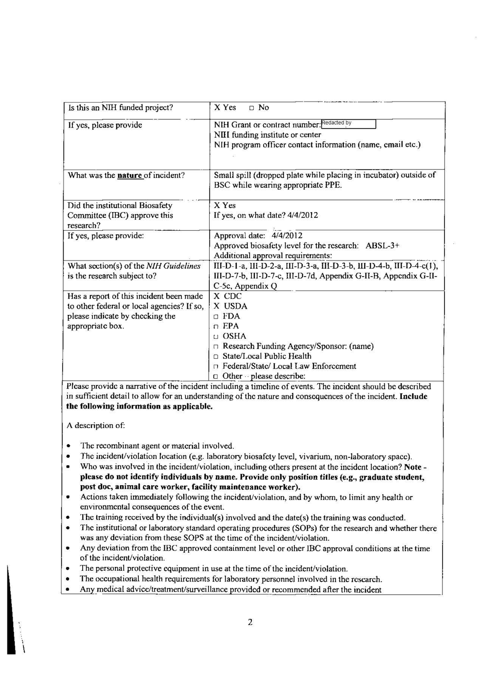 Page 80 from UW Madison Lab Accident Reports to NIH