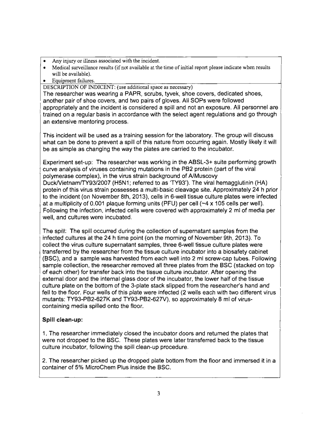 Page 81 from UW Madison Lab Accident Reports to NIH