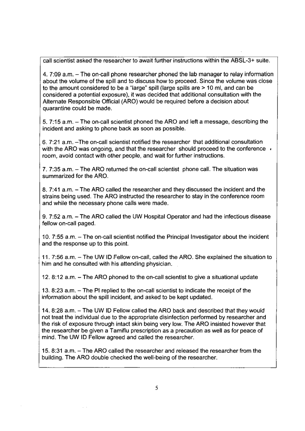 Page 83 from UW Madison Lab Accident Reports to NIH