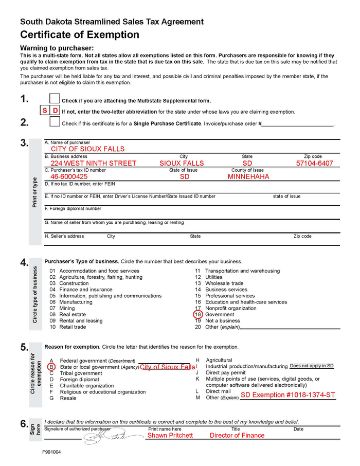 City Sales Tax Exemptioncertificate Documentcloud 4490