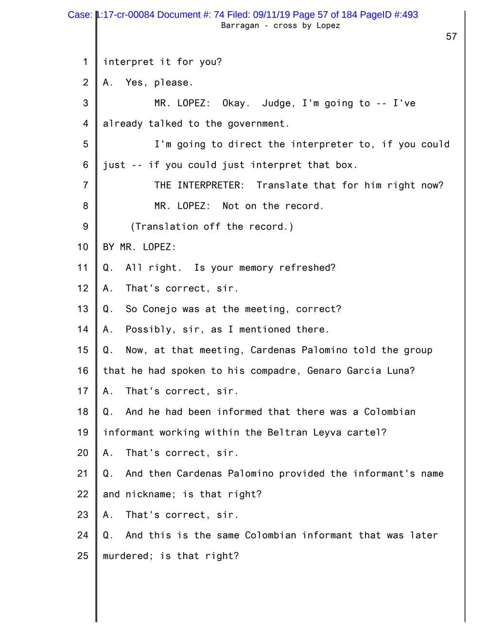 Page 4 from El Grande Testifying About Genaro Garcia Luna at La Reina’s Sentencing (Partial)