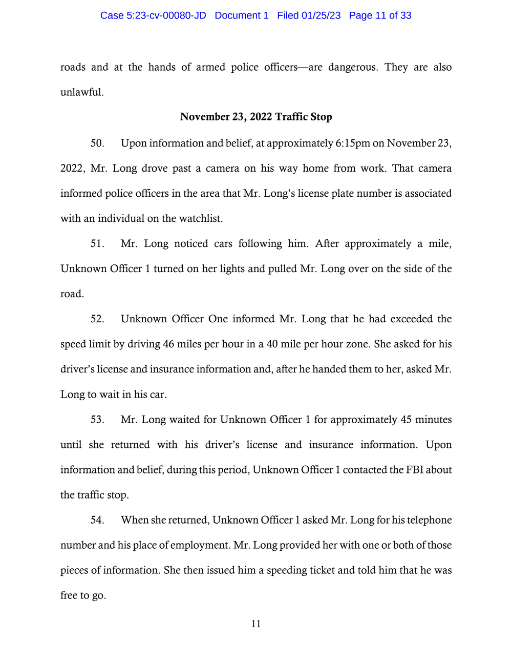 Page 11 from Saadiq Long Complaint Against Oklahoma City Police