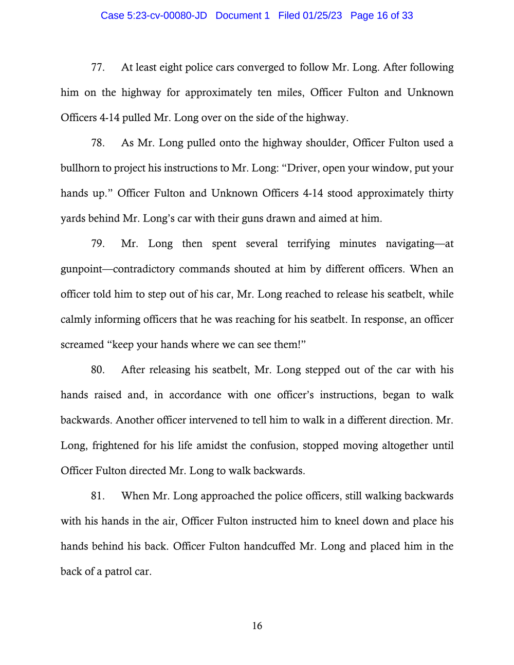 Page 16 from Saadiq Long Complaint Against Oklahoma City Police