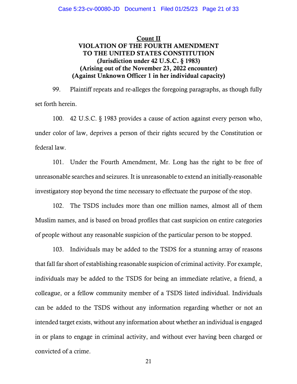 Page 21 from Saadiq Long Complaint Against Oklahoma City Police