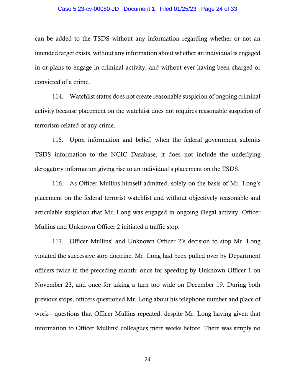 Page 24 from Saadiq Long Complaint Against Oklahoma City Police