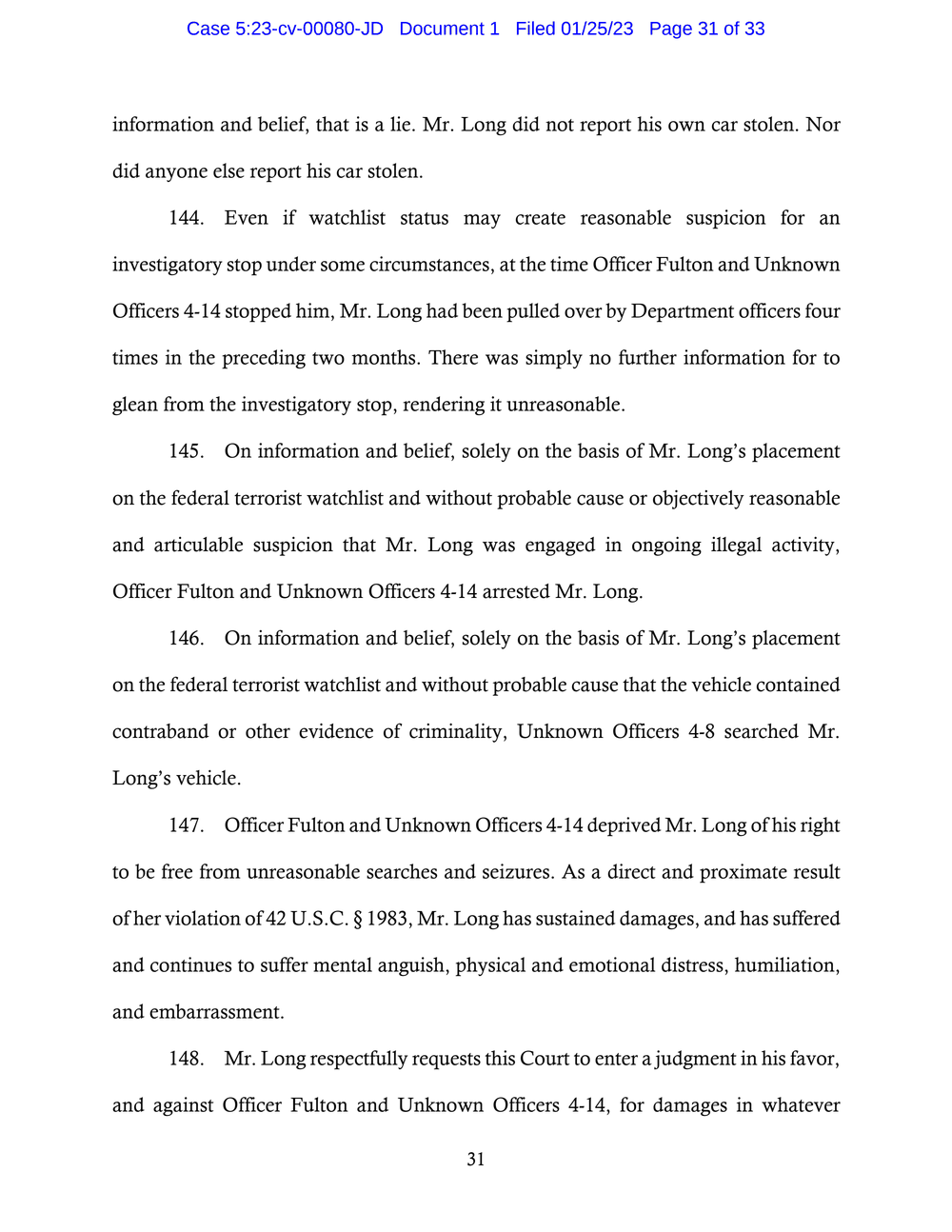 Page 31 from Saadiq Long Complaint Against Oklahoma City Police