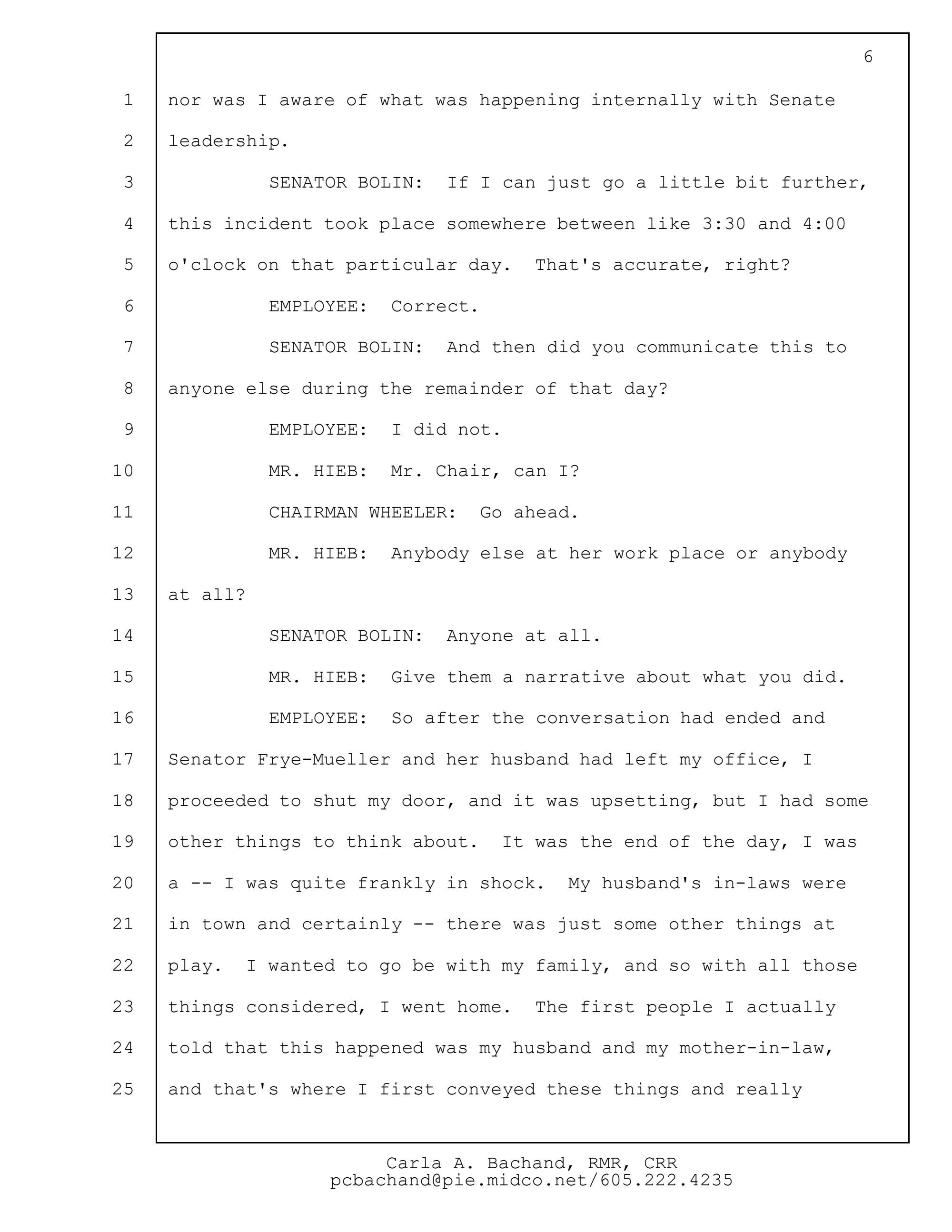 Page 6 of redacted testimony