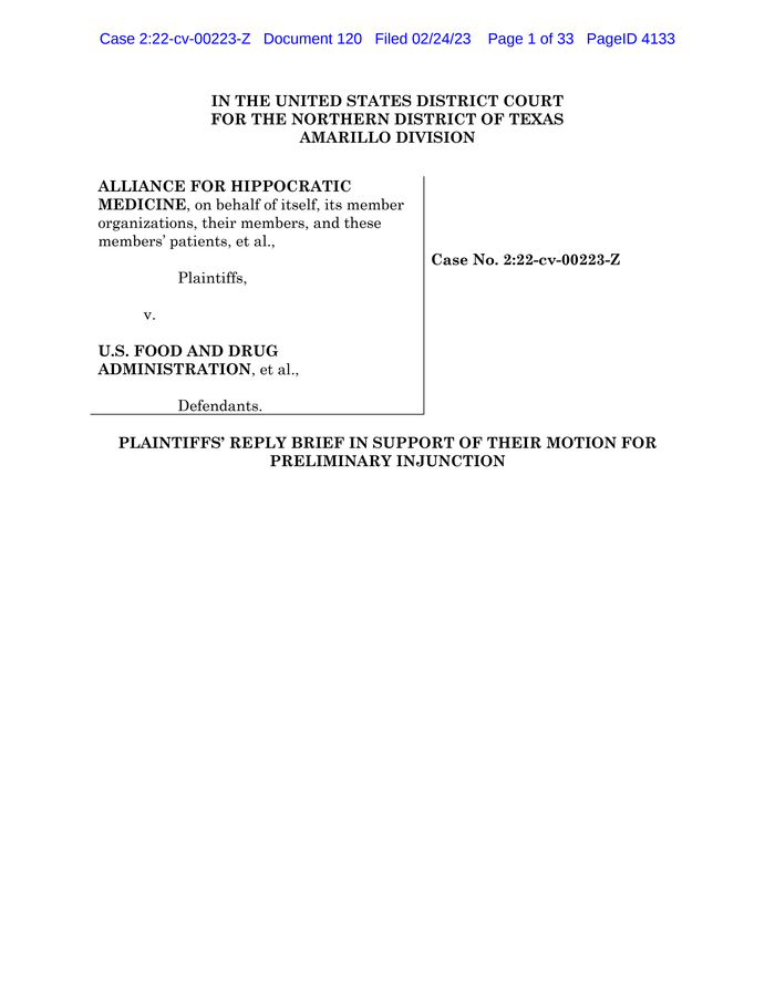 Plaintiffs Reply Brief In Support Of Their Motion For Preliminary Injunction Documentcloud 5615