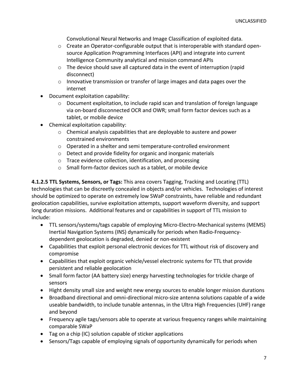 Page 7 from U.S. SOCOM Procurement Document Announcing Desire to Utilize Deepfakes