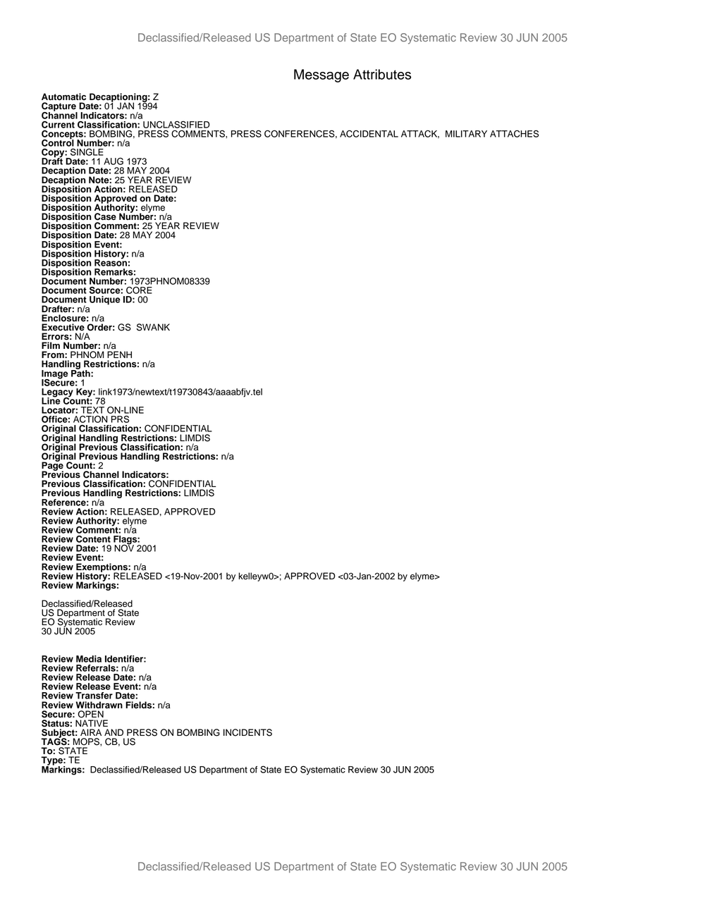 Page 21 from Declassified-State-Department-Telegrams-Related-To-The-Bombing-Of-Neak-Luong