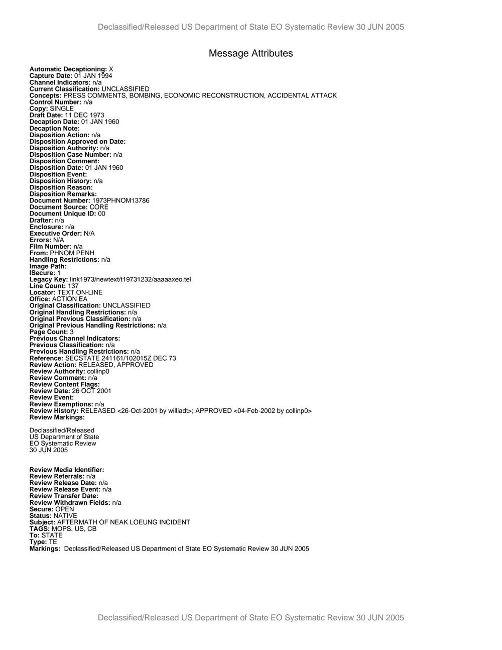 Page 31 from Declassified-State-Department-Telegrams-Related-To-The-Bombing-Of-Neak-Luong