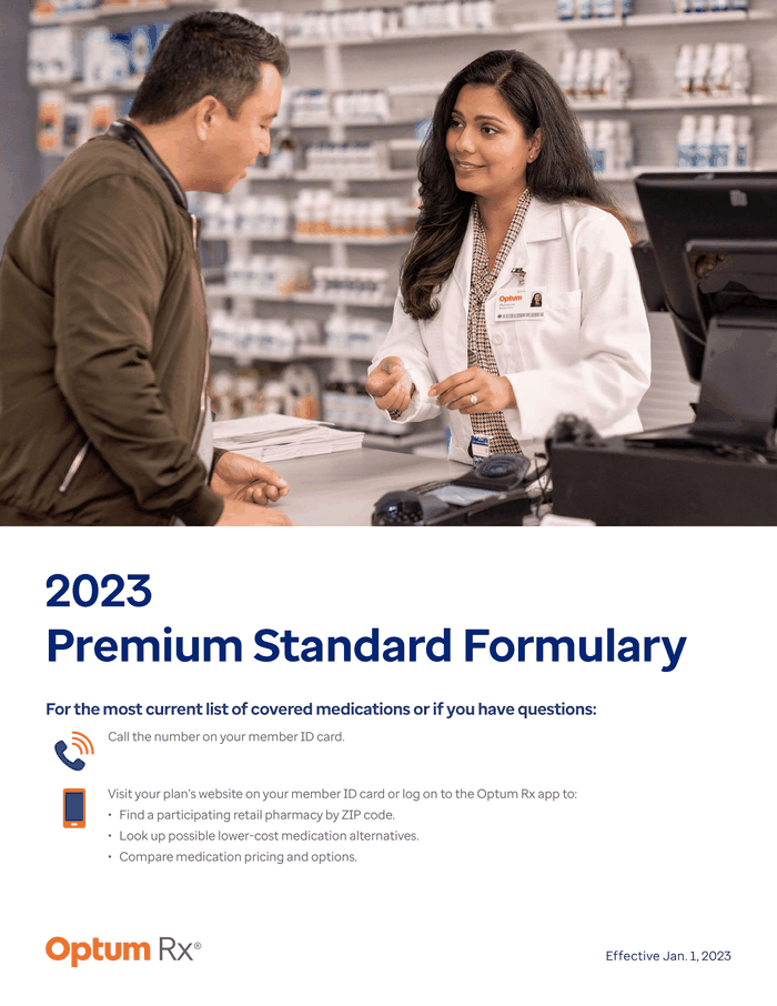 Optum Rx 2023 Premier Standard Formulary DocumentCloud