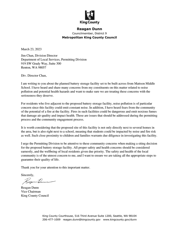 CM Dunn Battery Storage Letter - DocumentCloud