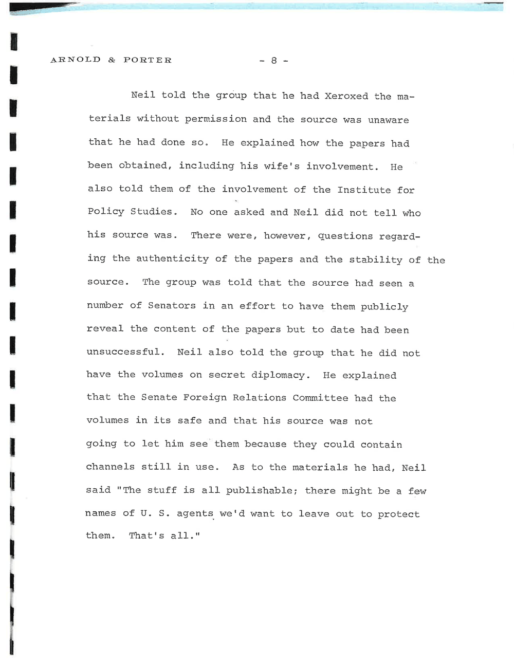 Page 8 from Rogovin Sheehan memo
