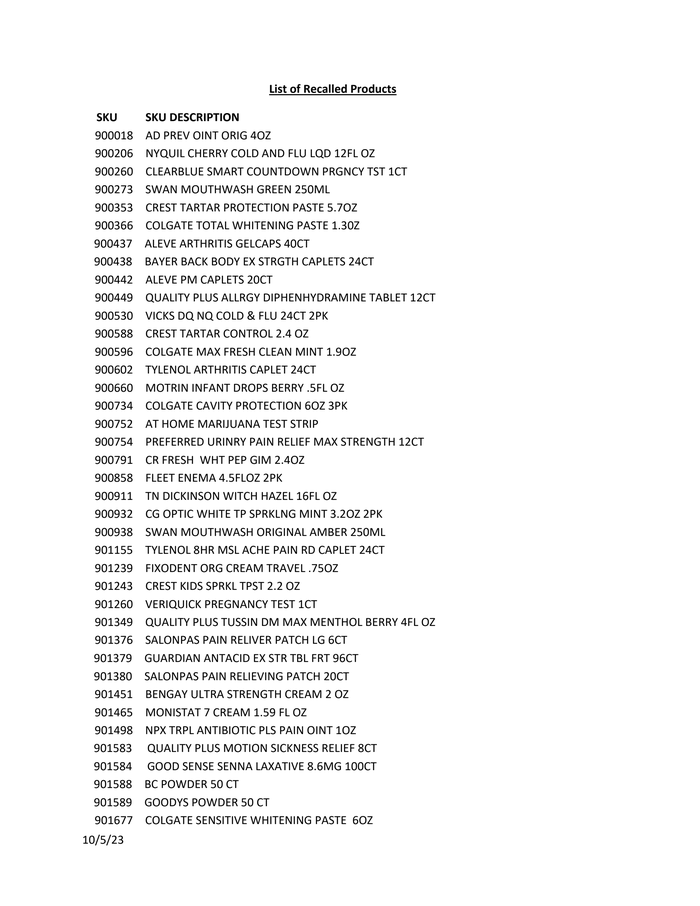 list-of-recalled-products-documentcloud