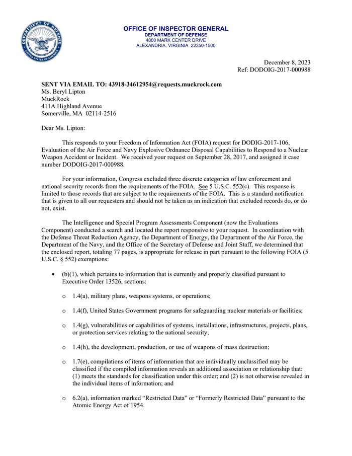 DODOIG-2017-000988 FOIA Request Final Response Letter - DocumentCloud