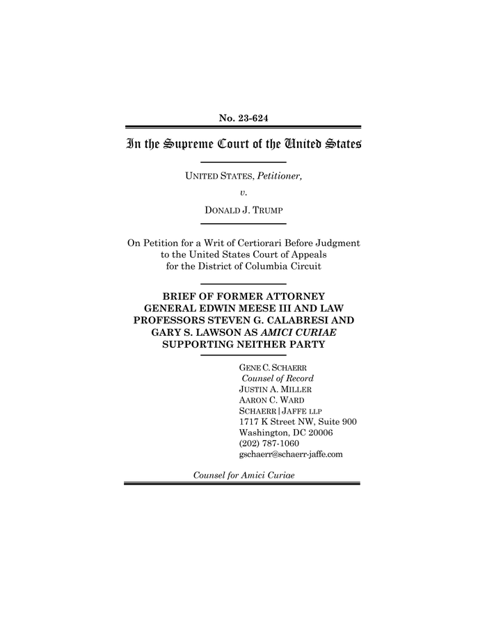 122023 SCOTUS Amicus BRIEF OF FORMER ATTORNEY GENERAL EDWIN MEESE III ...